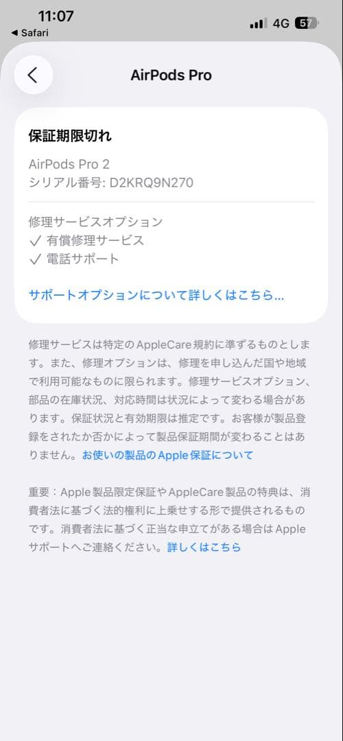 イヤホン AirPods Pro2 Lightning