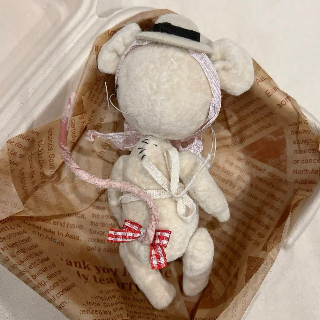 赤い鼻のネズミちゃん アーティストベア 海外作家様 ハンドメイド ぬいぐるみ