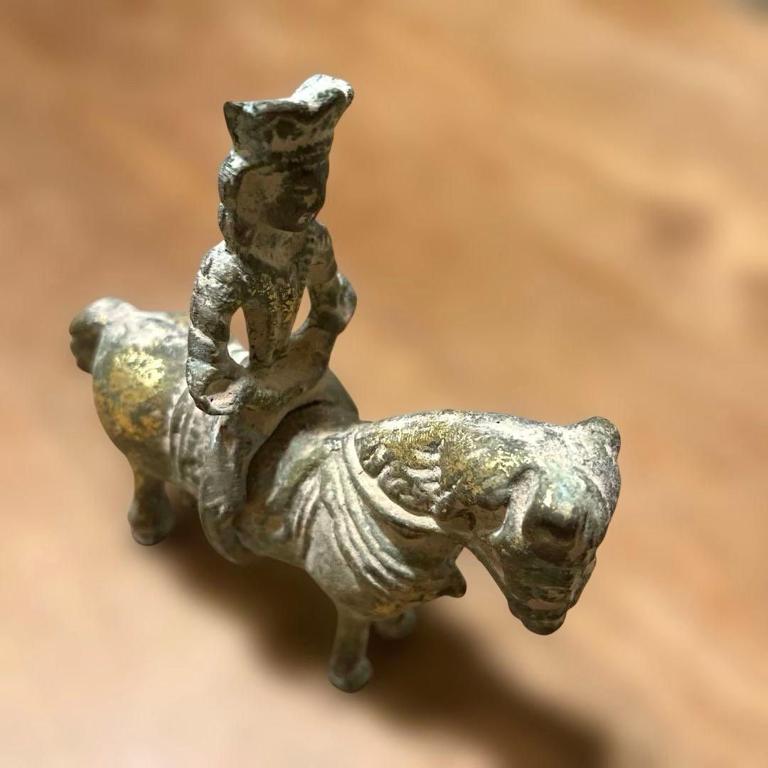 中国　騎馬人物俑　アンティーク