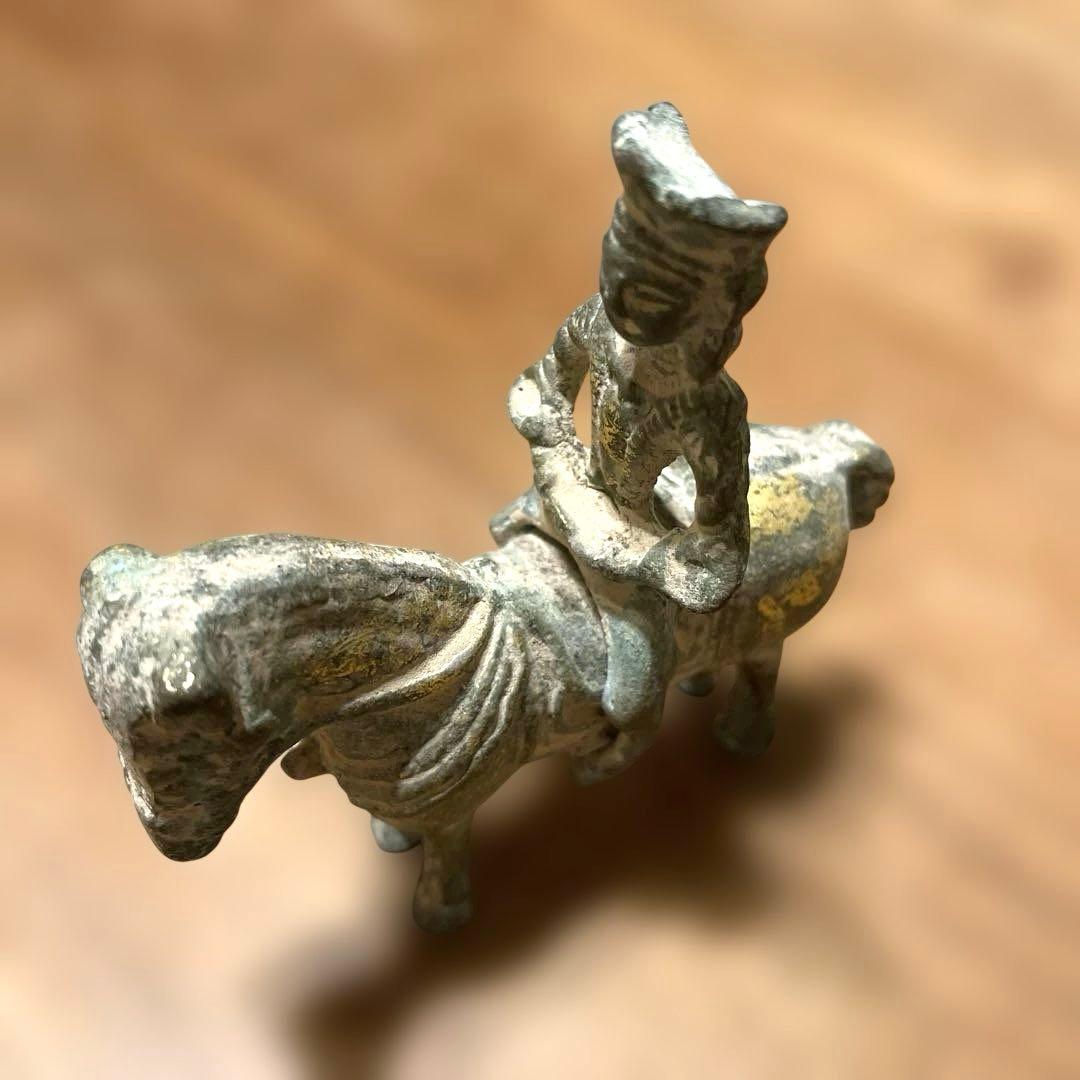 中国　騎馬人物俑　アンティーク