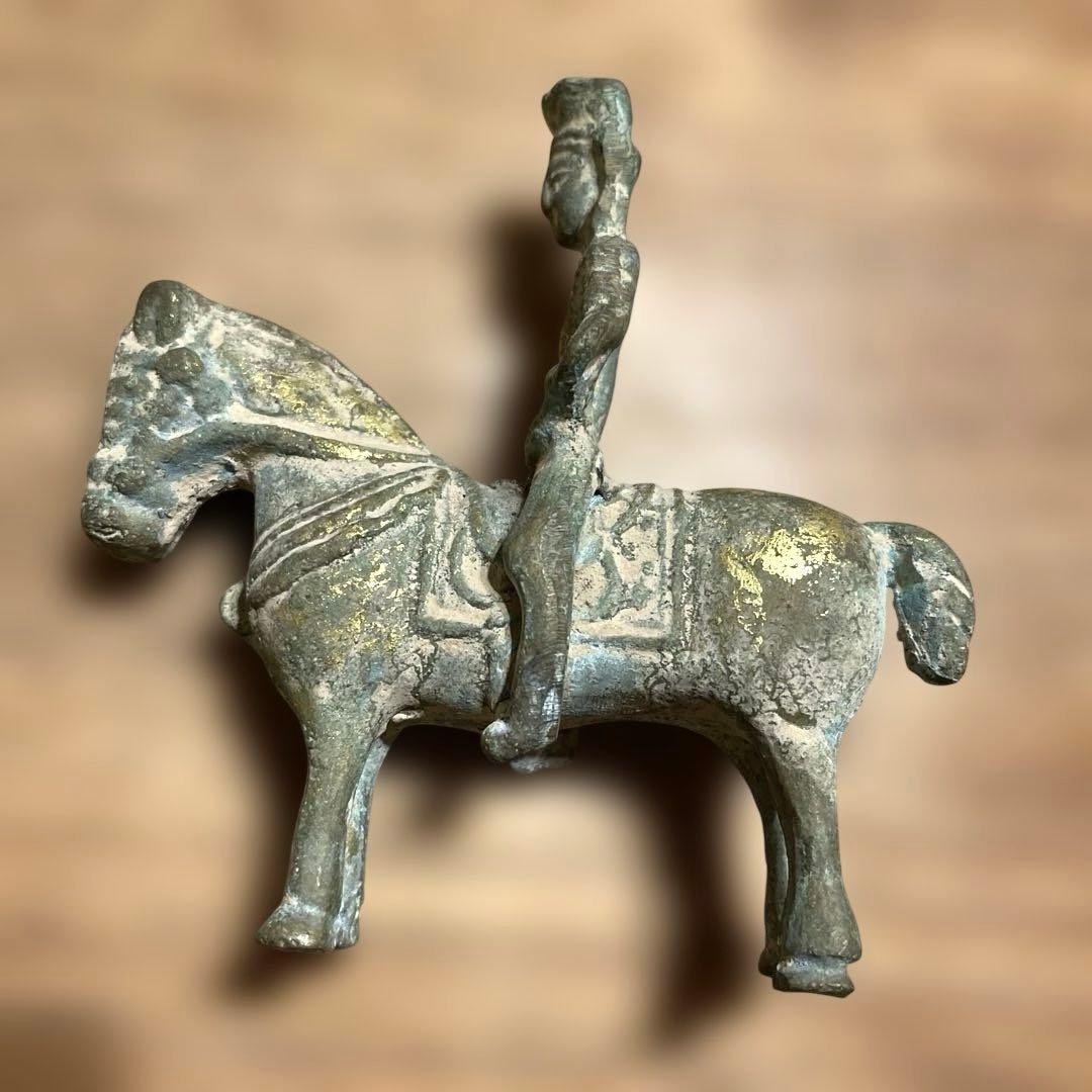 中国　騎馬人物俑　アンティーク