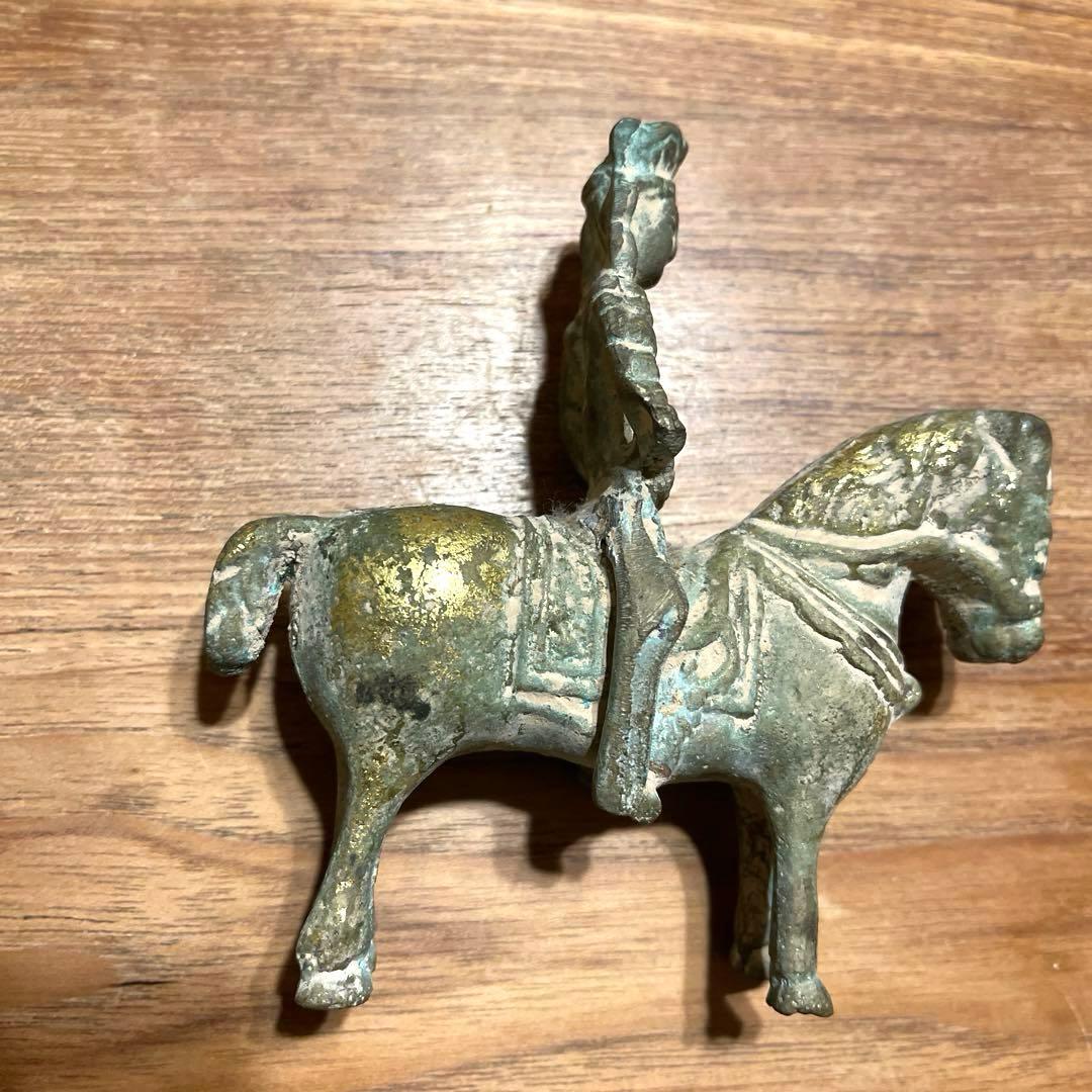 中国　騎馬人物俑　アンティーク