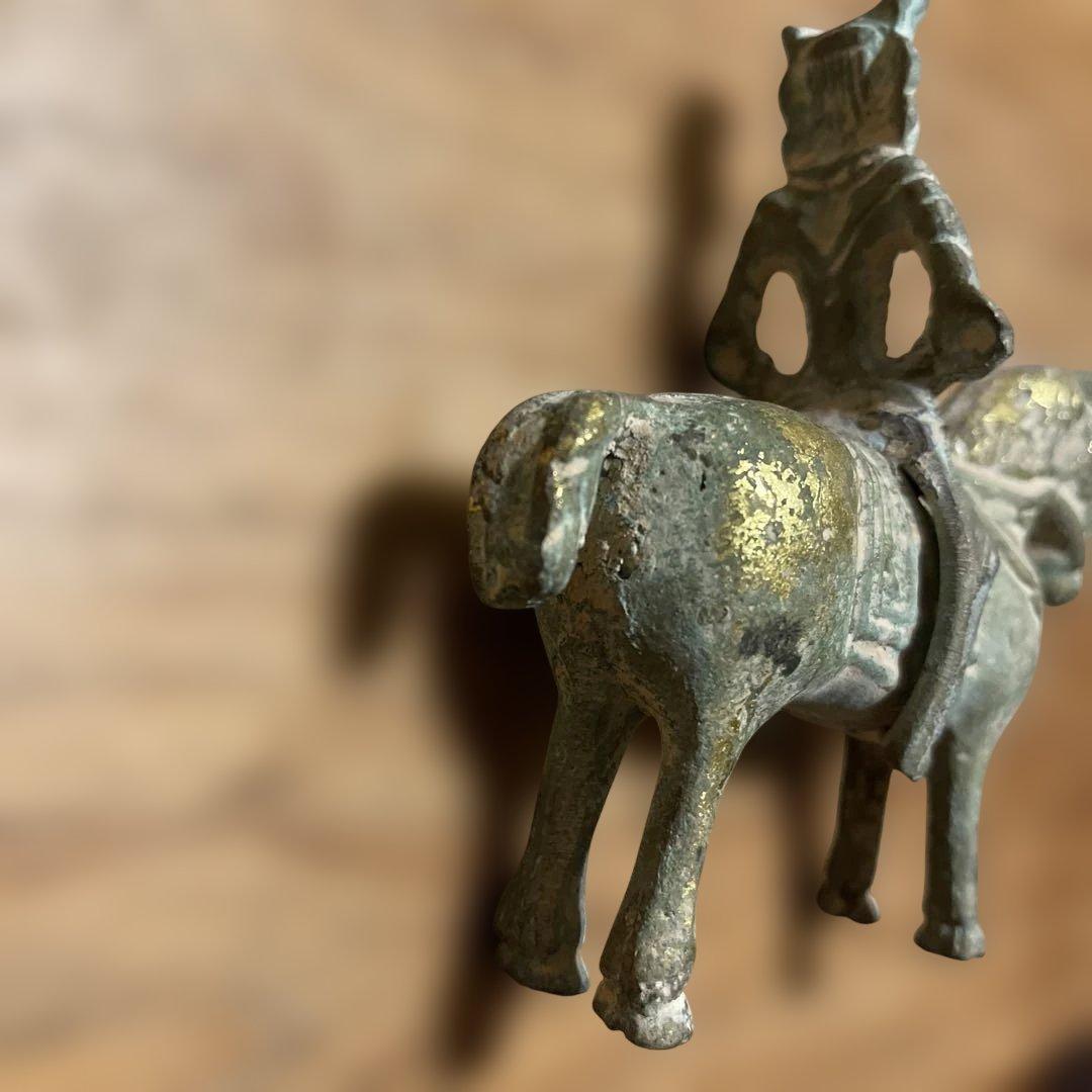 中国　騎馬人物俑　アンティーク