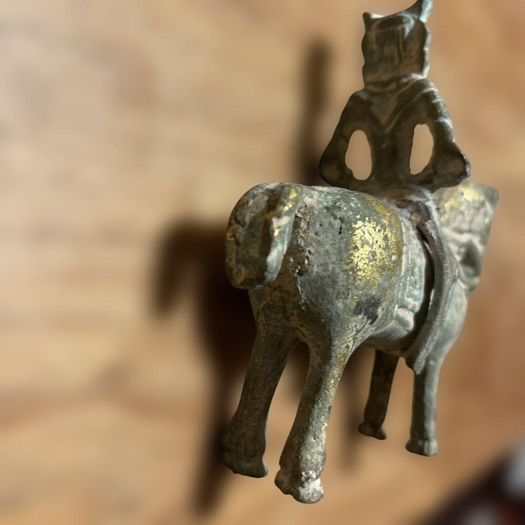 中国　騎馬人物俑　アンティーク