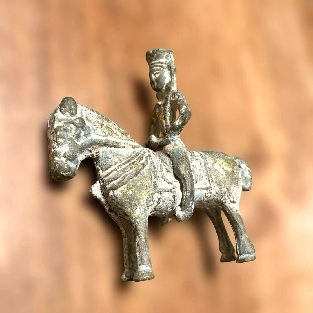 中国　騎馬人物俑　アンティーク