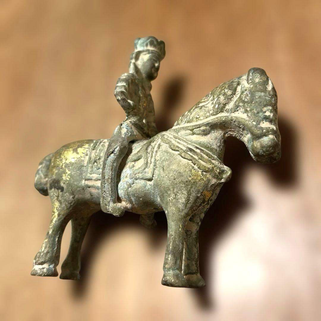 中国　騎馬人物俑　アンティーク
