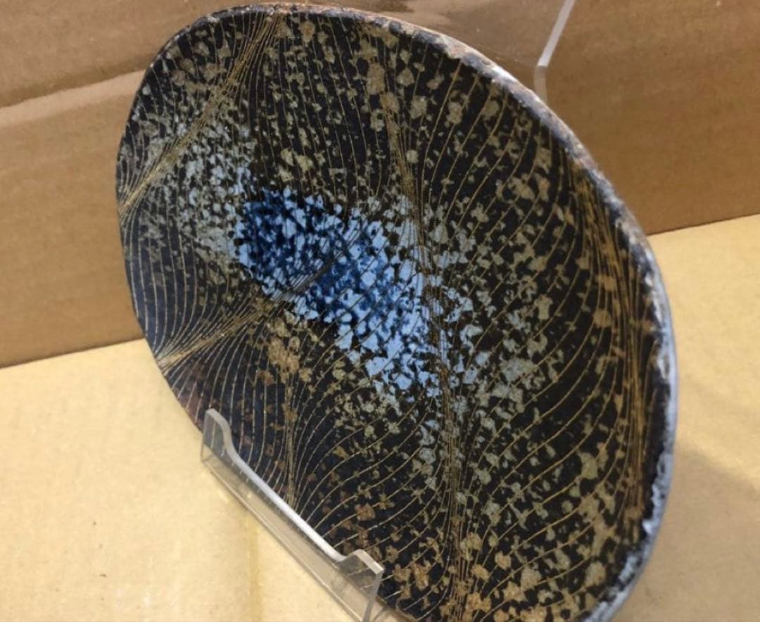 未使用/特価❕萩焼/泰山窯/加藤 重美作/銘々皿/5枚組　　茶道具/菓子皿