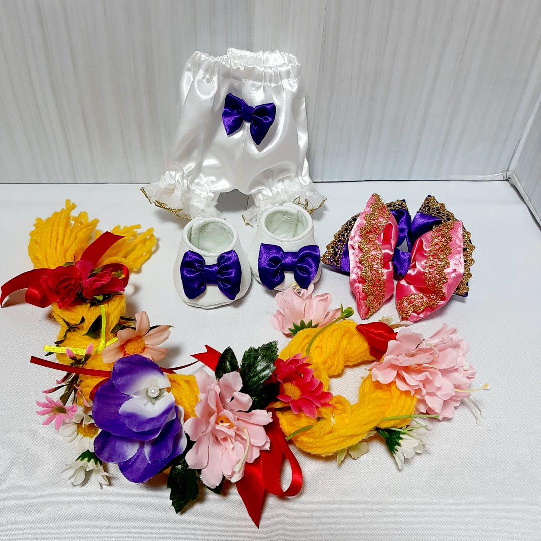 【メル】リーナベル コスチューム バタフライドレスと紫ドレスお靴セット