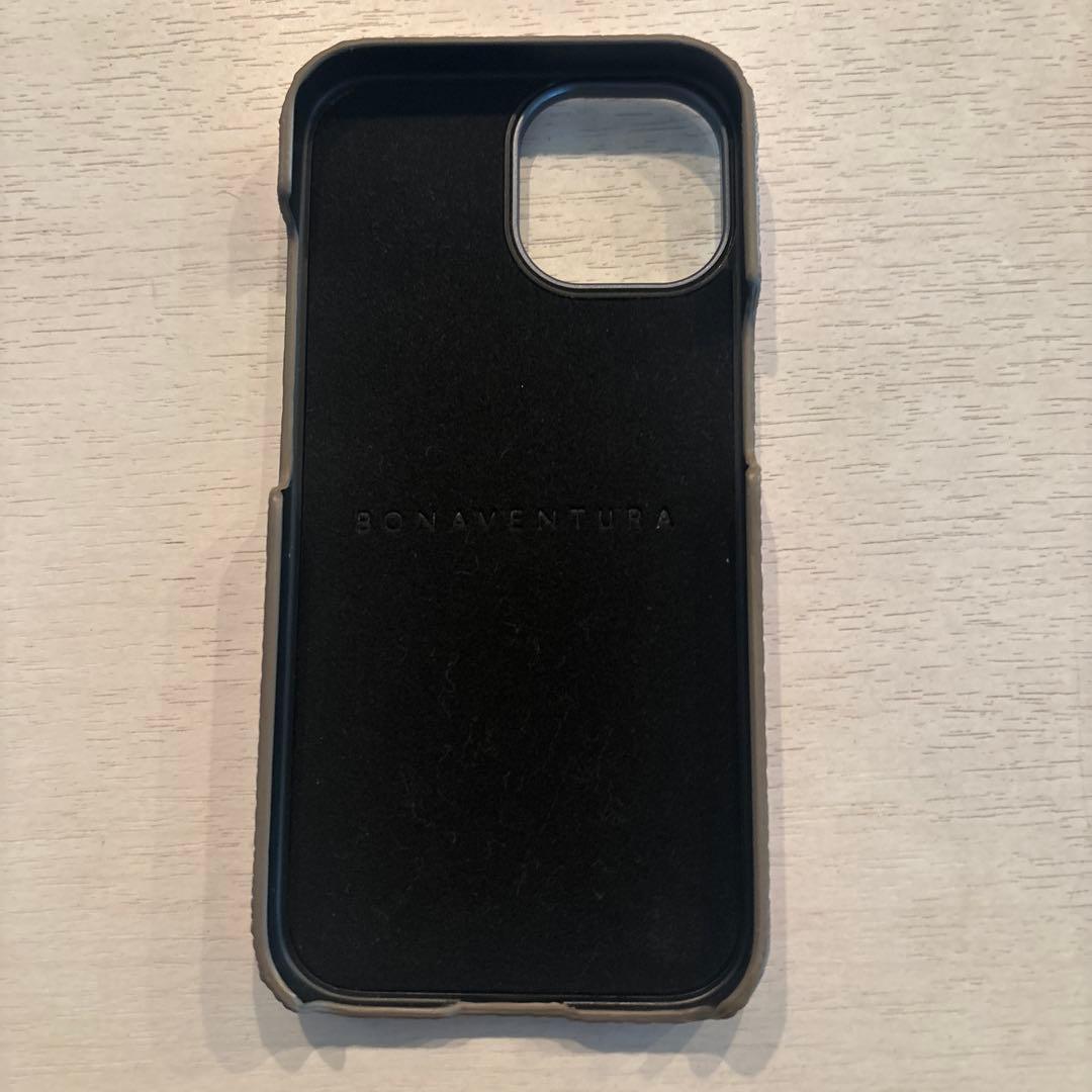 ボナベンチュラ　バックカバーケース シュリンクレザーiPhone15サクラピンク