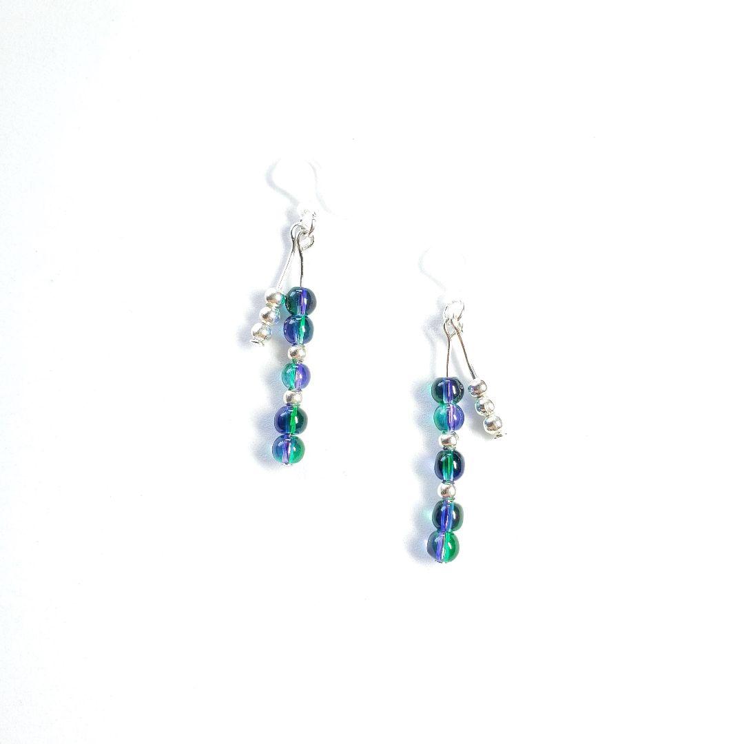 No.1021-B　ビーズとメタルビーズ☆ピアス・イヤリング