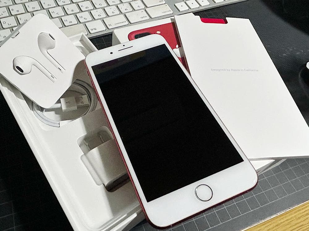 iPhone 7 Plus RED 128GB SIMフリー 付属品完備