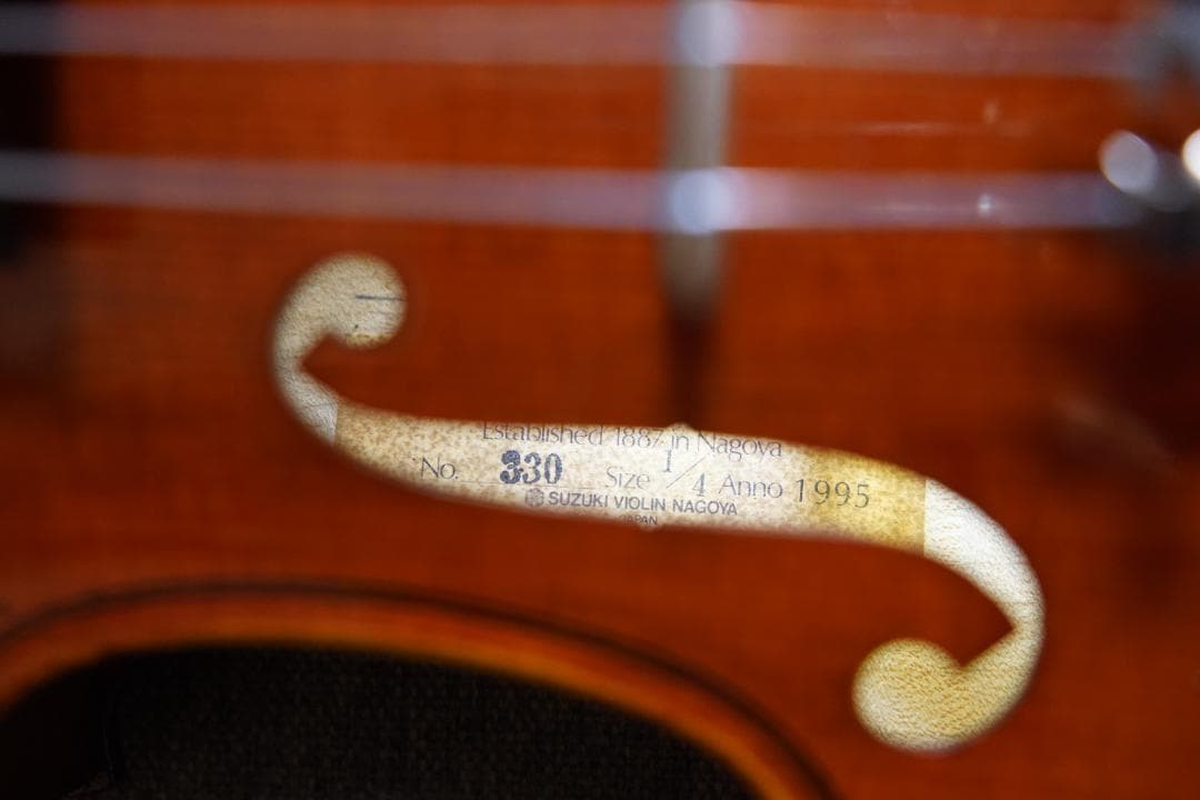 【良音】　スズキ　SUZUKI バイオリン　No.330 1/4　新品弓　分数