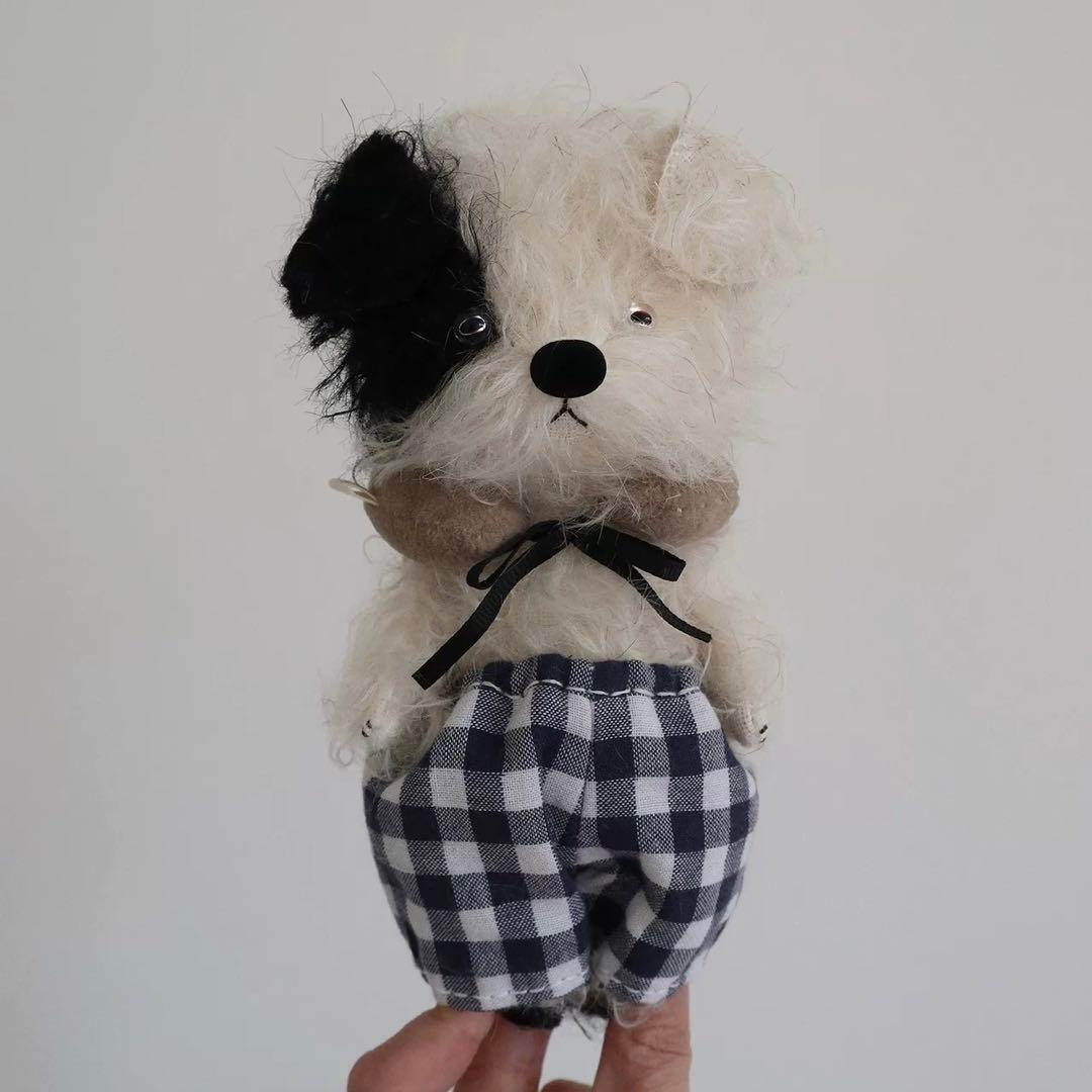 眠いよワン… 仔犬 アーティストベア ぬいぐるみ 海外作家様 ハンドメイド