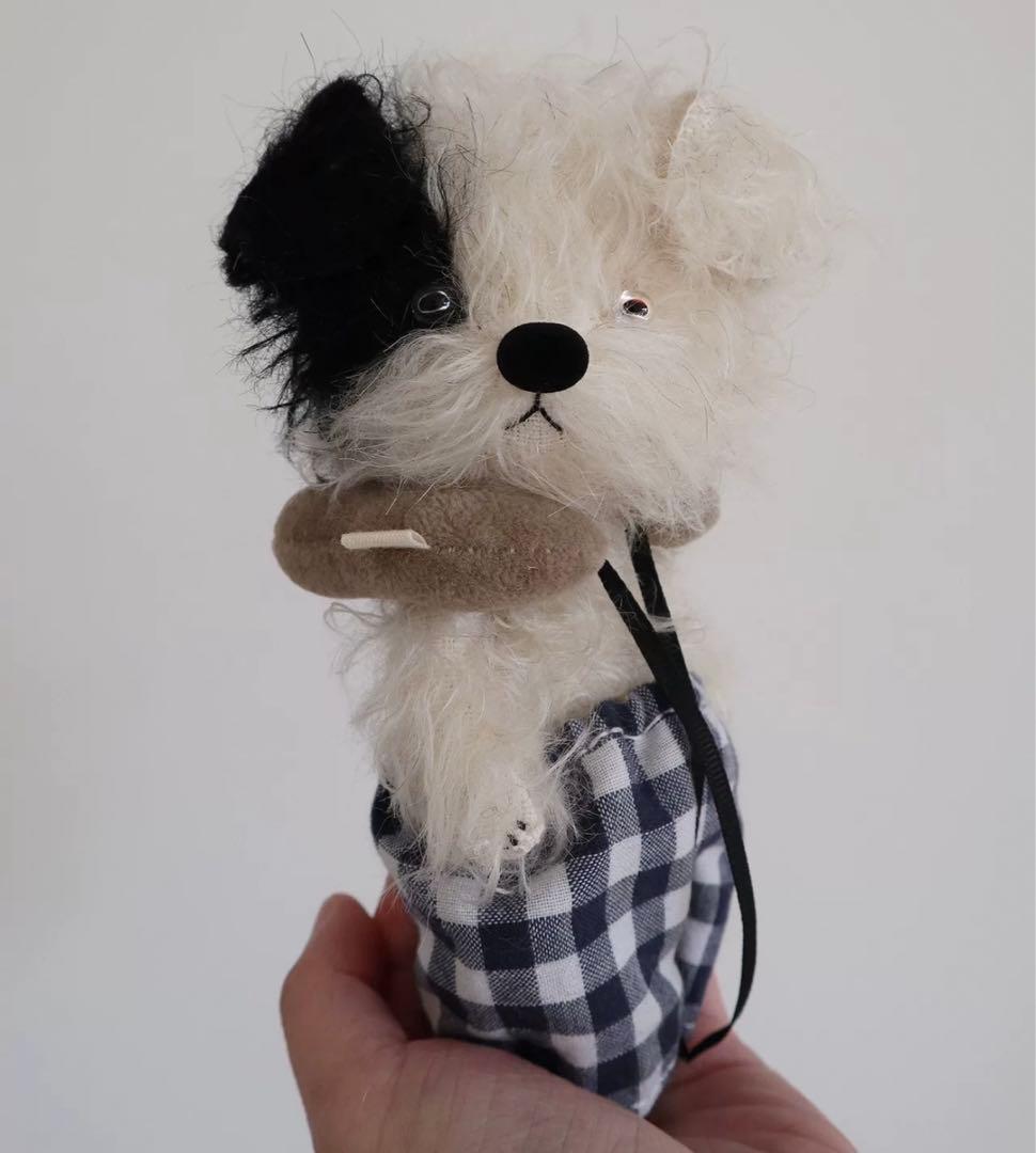 眠いよワン… 仔犬 アーティストベア ぬいぐるみ 海外作家様 ハンドメイド