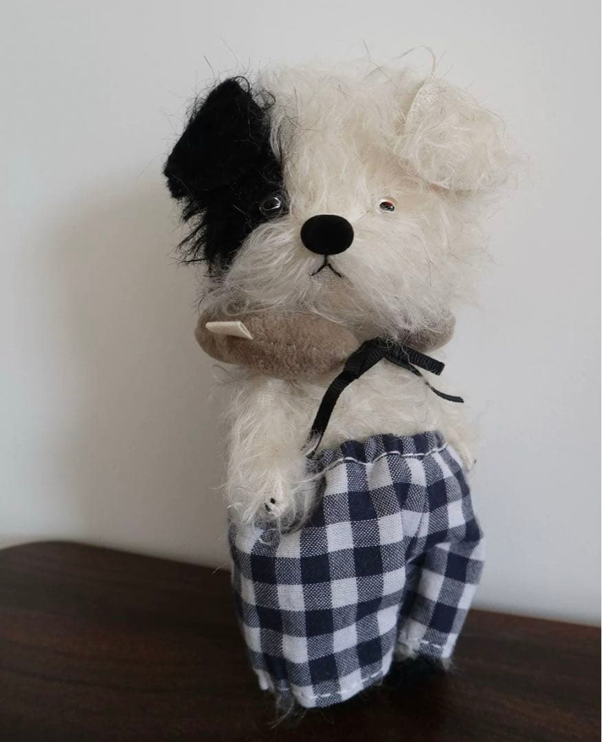 眠いよワン… 仔犬 アーティストベア ぬいぐるみ 海外作家様 ハンドメイド