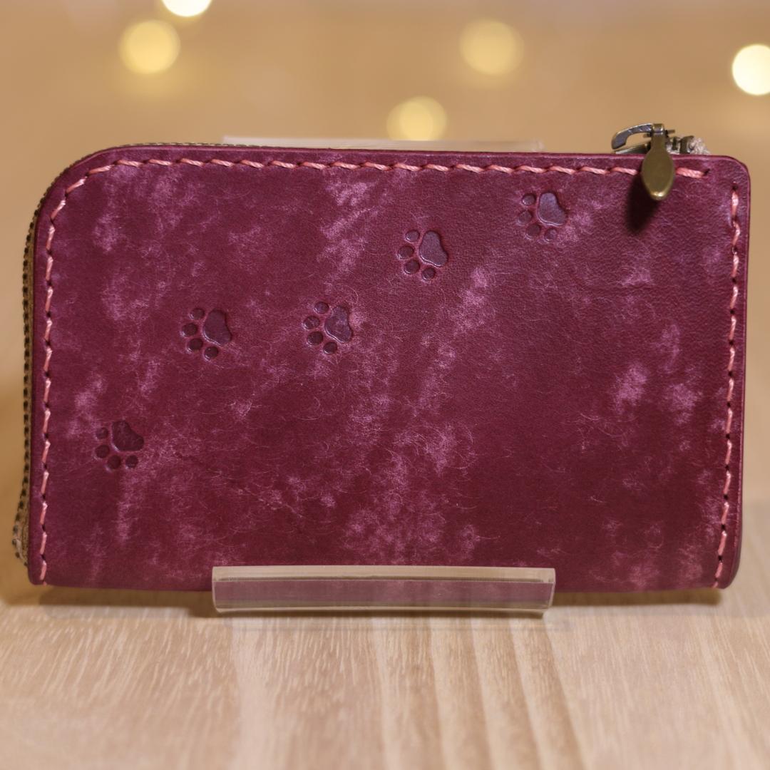 【Pon】新品　ミニL字ファスナーウォレット　マヤベリー　YKK
