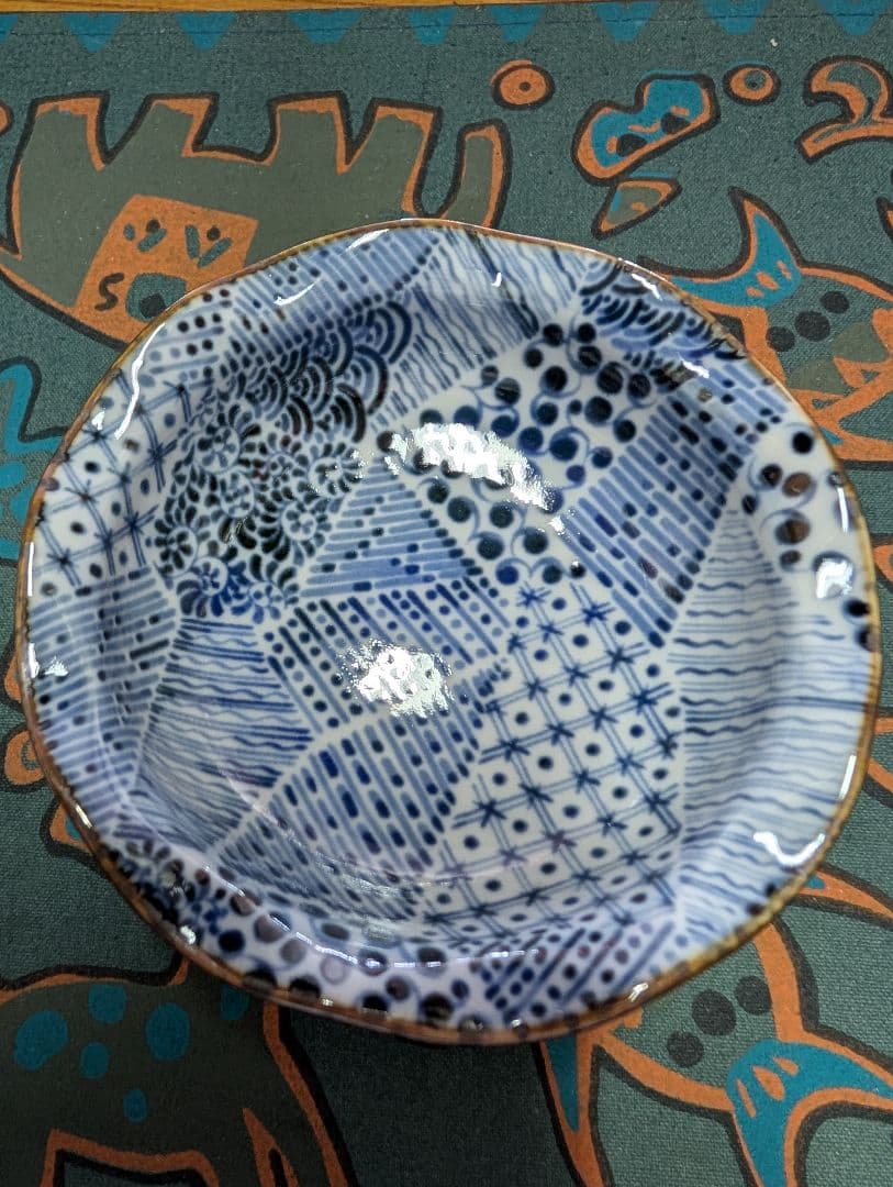 ぶる〜浪漫　箱付5皿　美濃焼