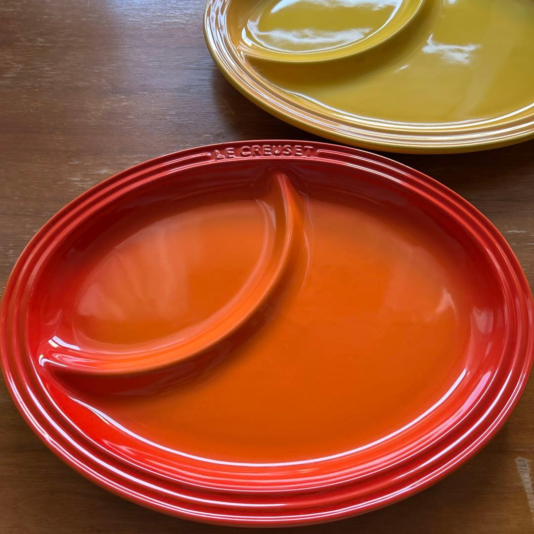 【未使用】ルクルーゼ グレービーボート　マルチオーバルプレート　4点