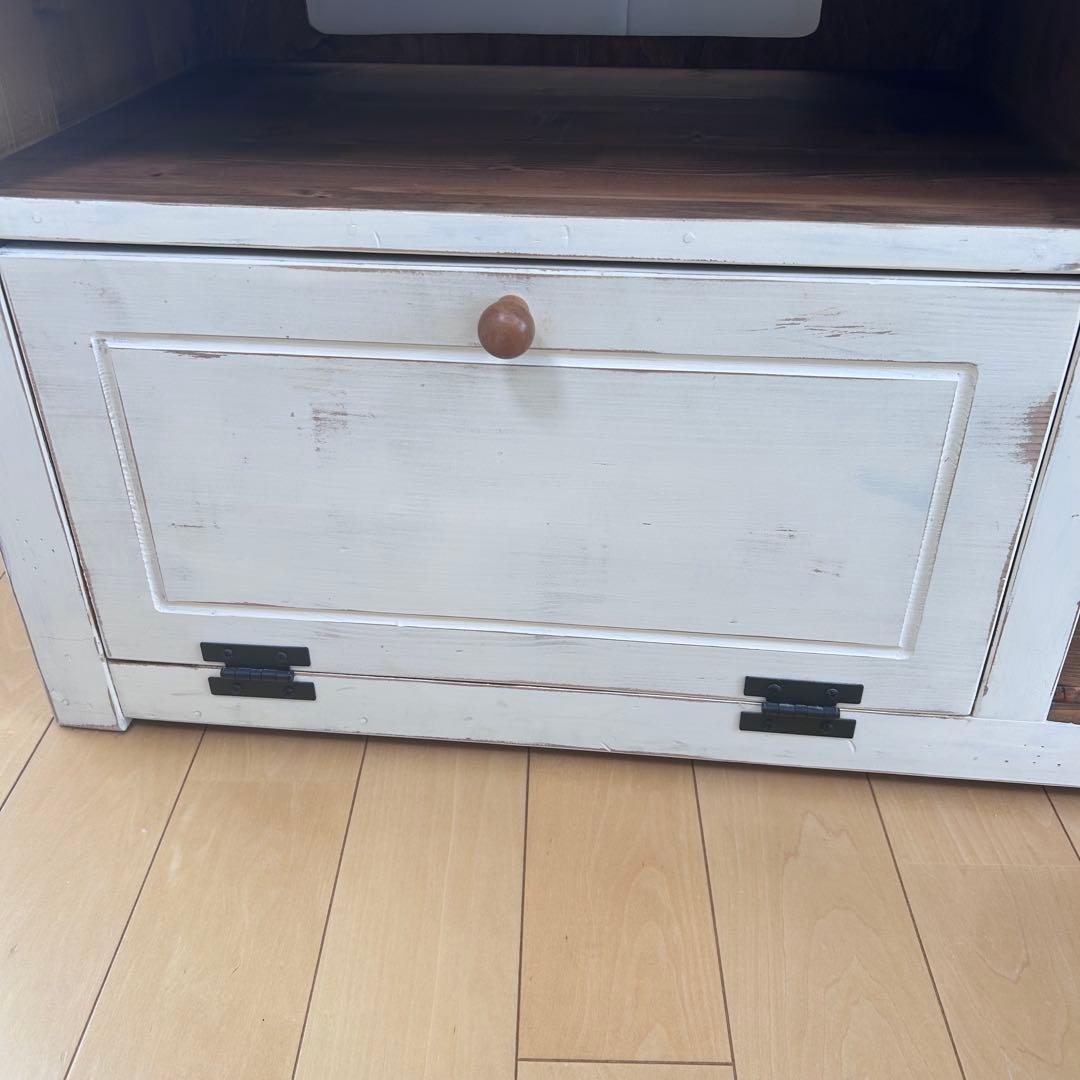 フレンチカントリー　ホワイト　ラスティック　テレビボード　アンティーク　シャビー