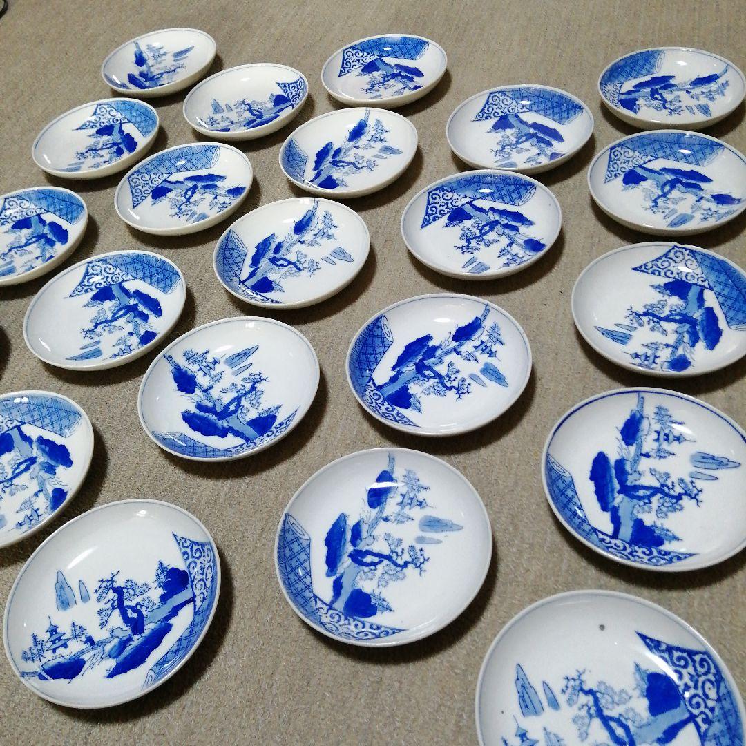 伊万里　染付庭園画中皿　23枚 14.7cm　大正〜昭和初期