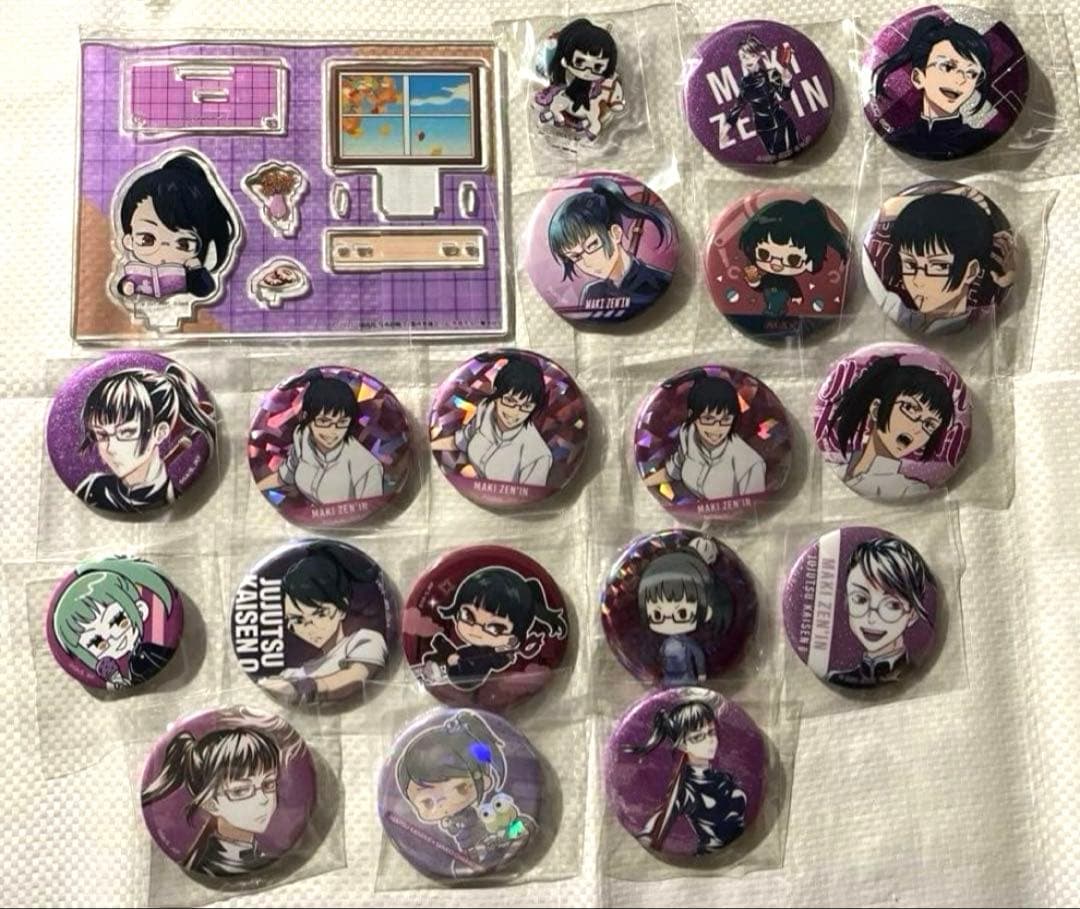 呪術廻戦　禪院真希　パンダ　まとめ売り60点以上　缶バッジ　アクスタ　まるくじ