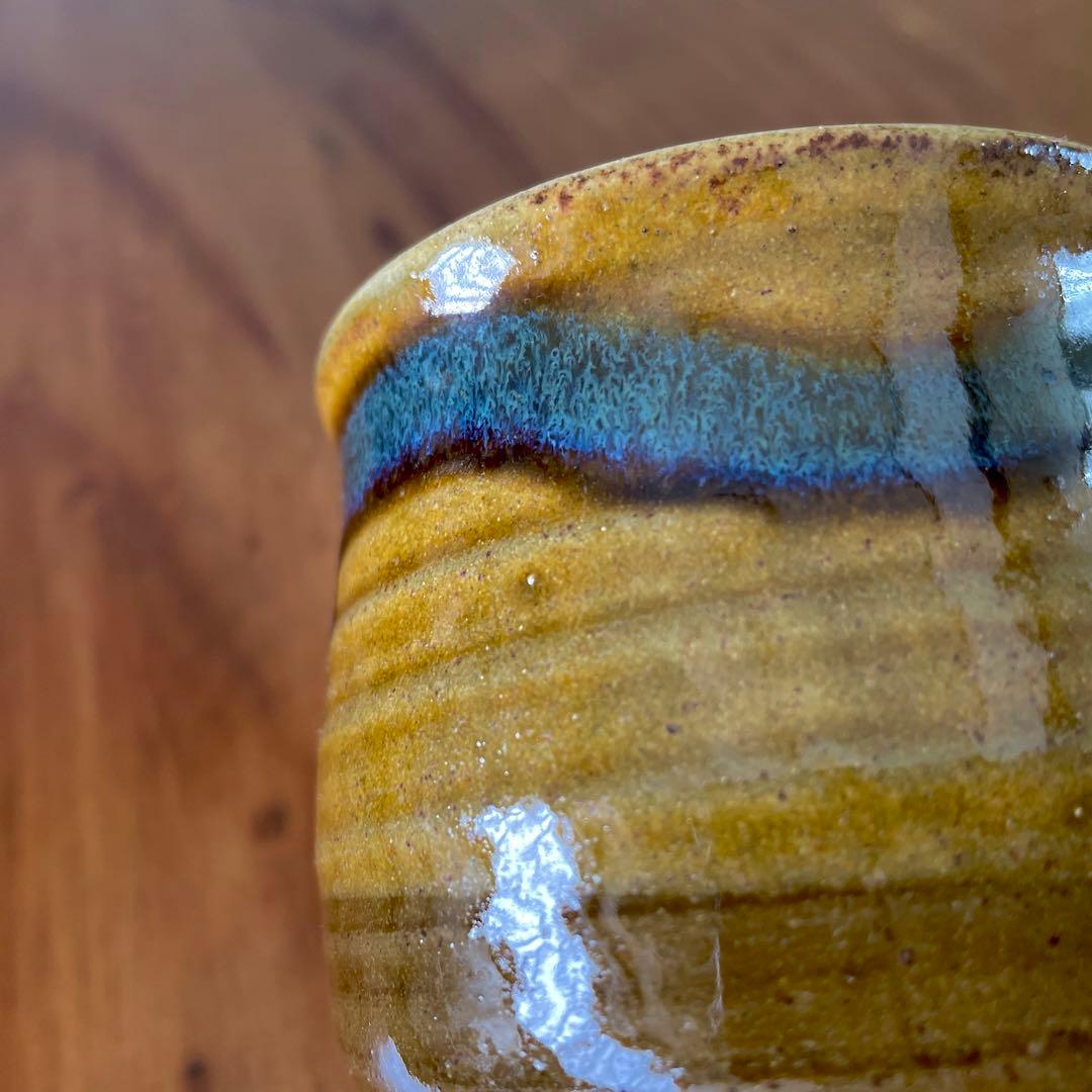 やちむん《陶器屋須藤》の7寸皿と《龍門司焼》のマグカップセット　民藝