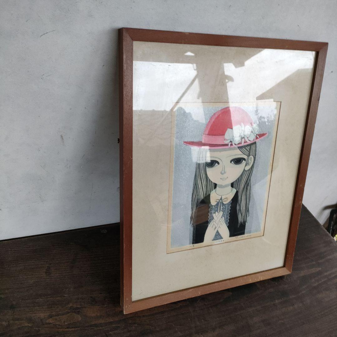 【真作】池田修三 一月 1982年 直筆サイン 木版画 日焼けあり 45×35