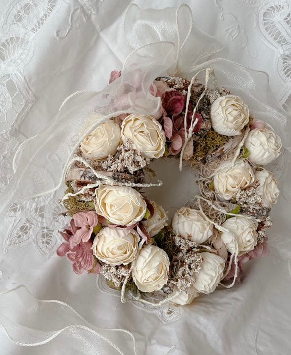 感謝セール❣️アンティーク、ロココ調/森のweddging wreath光触媒加工