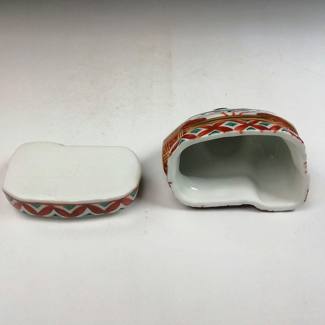 Ｗ２７８　香合　『色絵　立雛』『高野昭阿弥 造』　共箱　茶道具