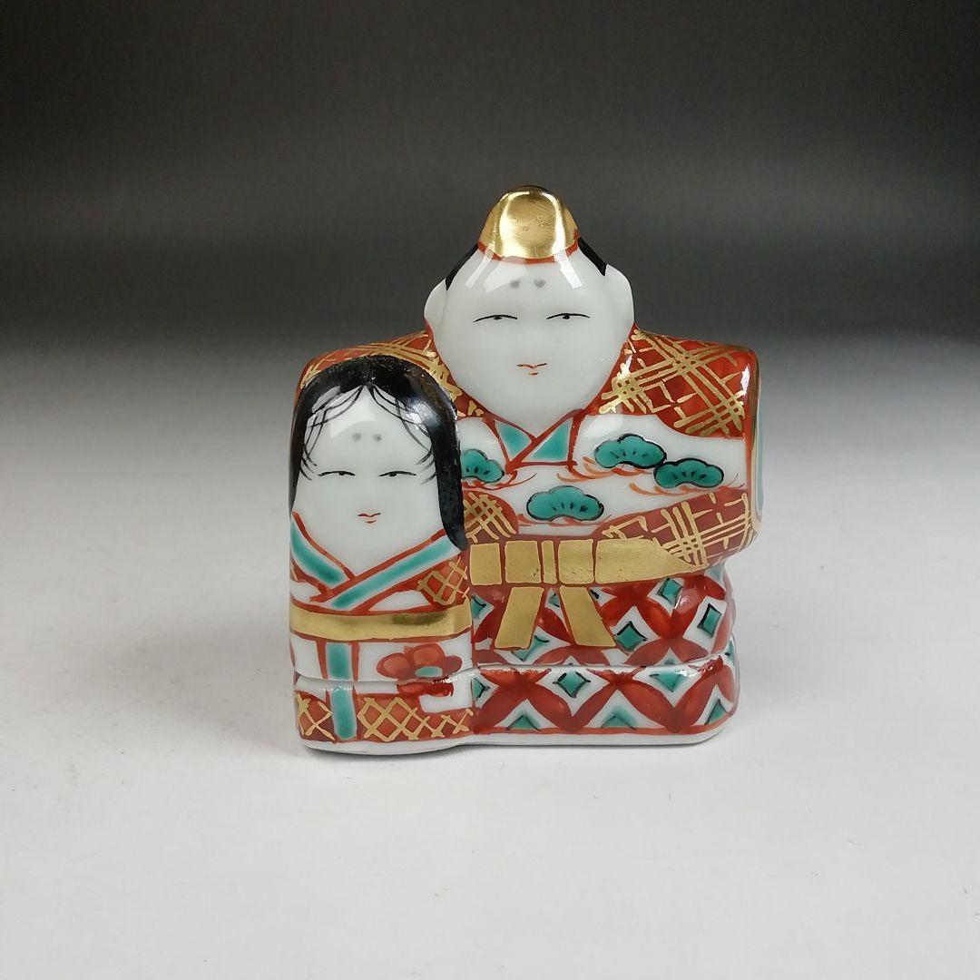 Ｗ２７８　香合　『色絵　立雛』『高野昭阿弥 造』　共箱　茶道具