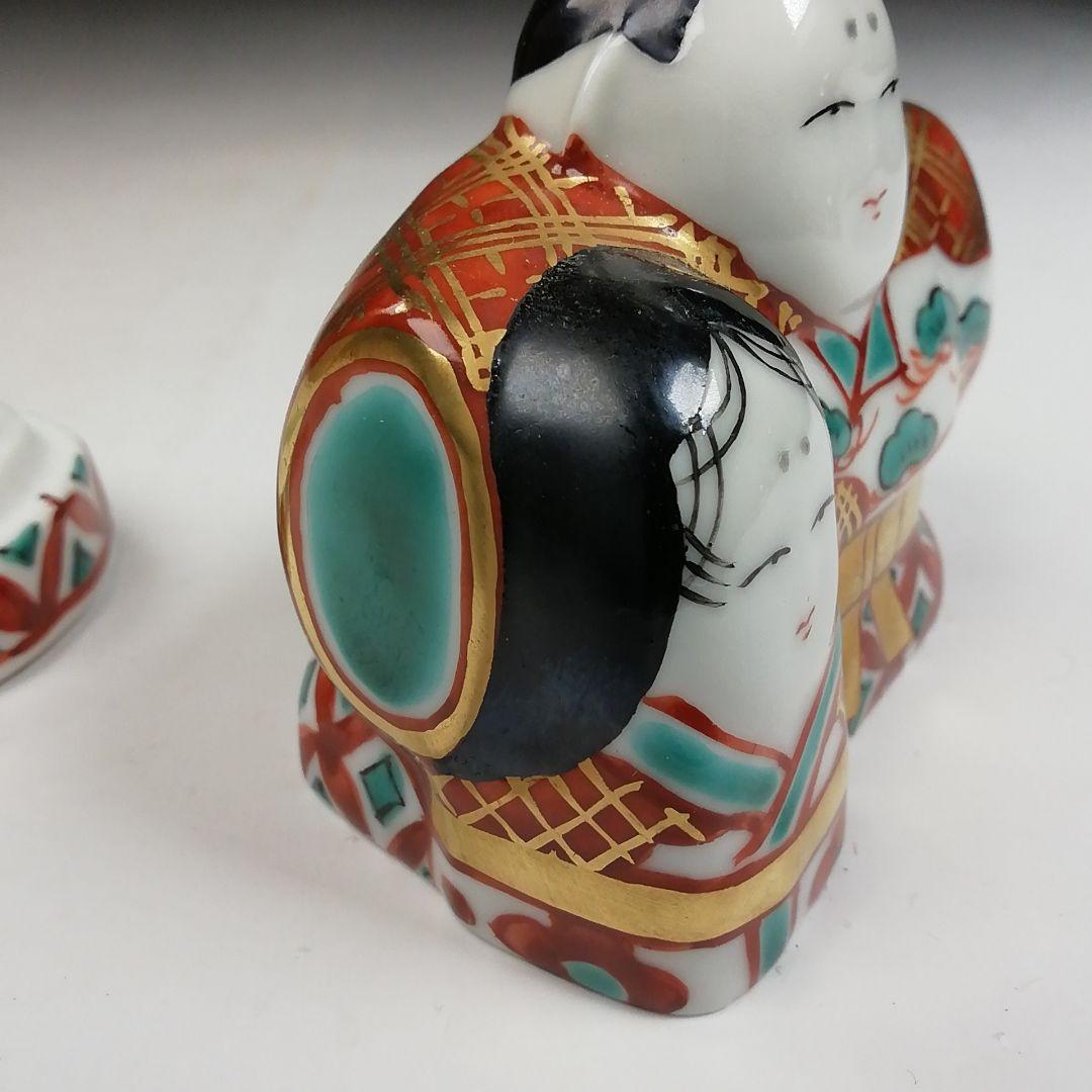 Ｗ２７８　香合　『色絵　立雛』『高野昭阿弥 造』　共箱　茶道具