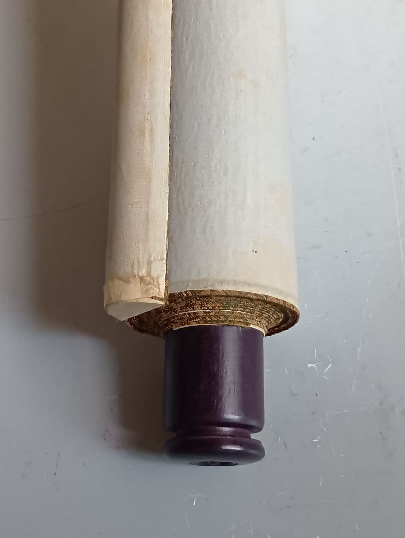 田能村直入・軸「老人観楼閣図」/桐箱入り