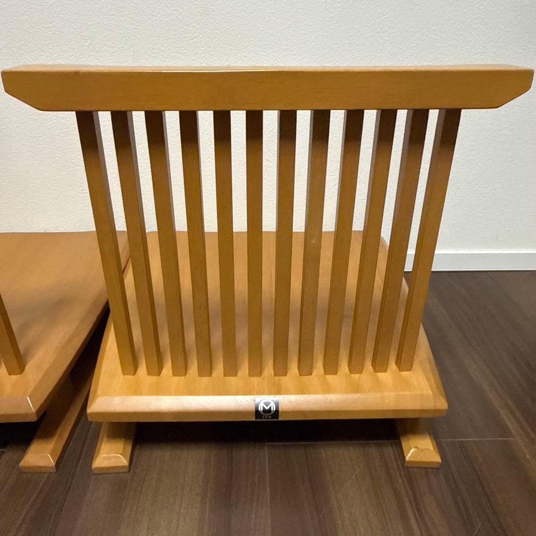 ミキモク ZENシリーズ 2脚セット 座椅子 ローチェア イス 天然木 希少 ①