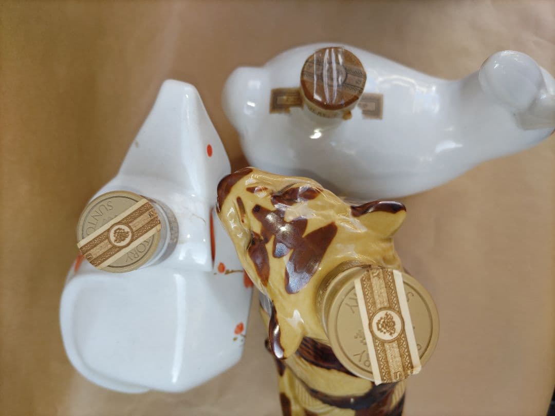 陶器製動物型ボトルセット一品1800円