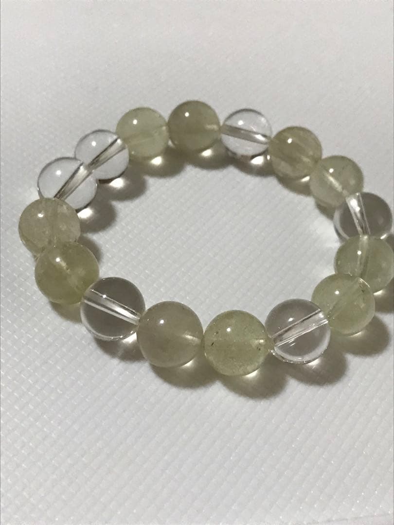リビアングラス&ヒマラヤ水晶　10ミリ ブレスレット