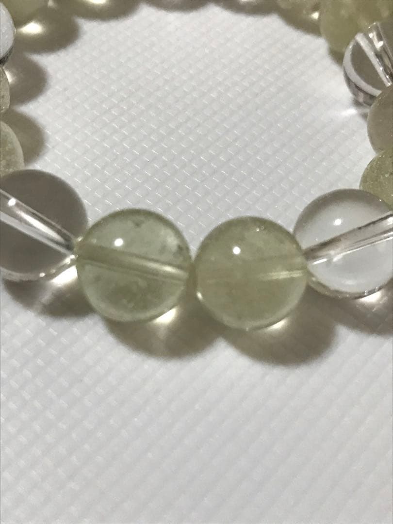 リビアングラス&ヒマラヤ水晶　10ミリ ブレスレット