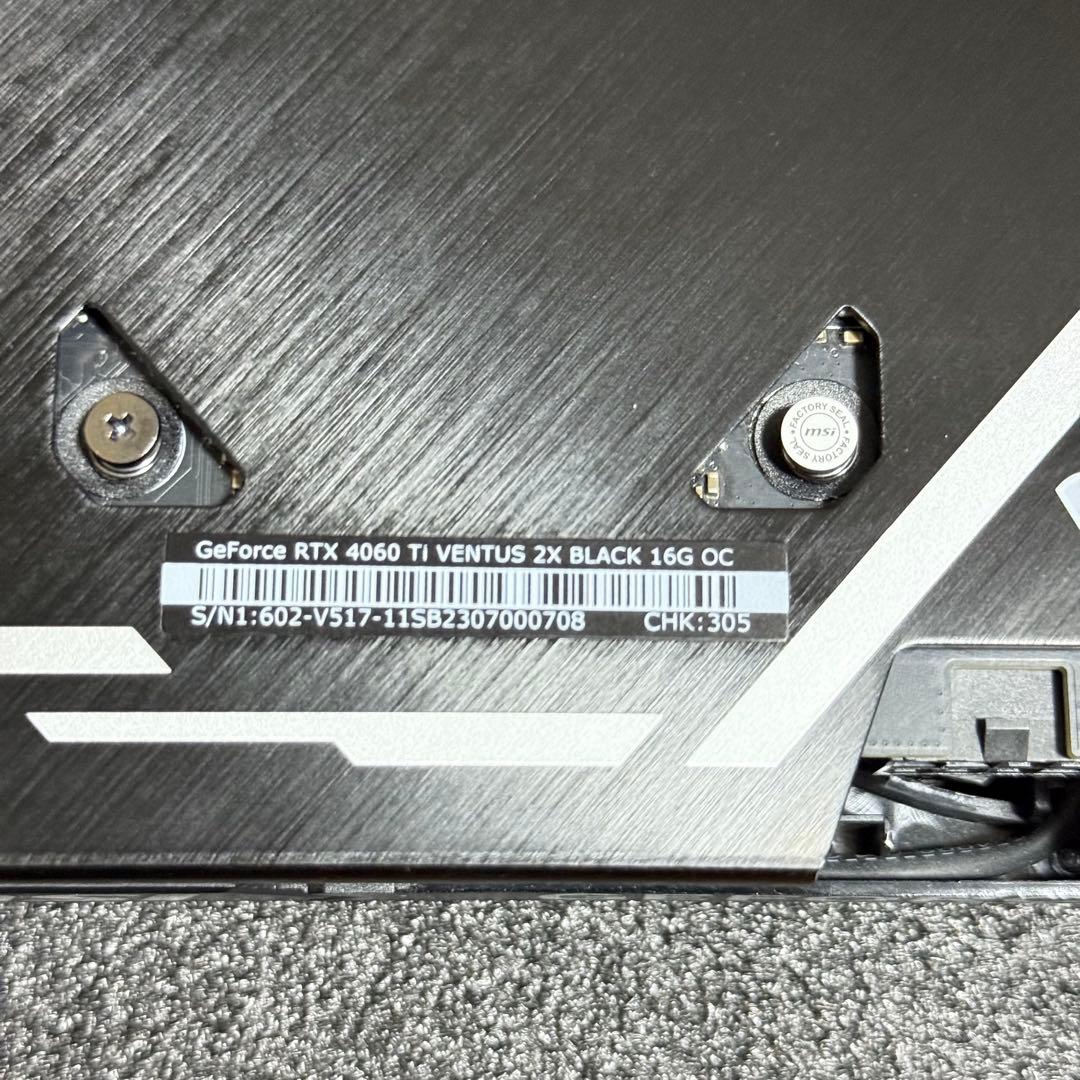 【完美品】MSI GeForce RTX 4060 Ti 16G 【即日発送】