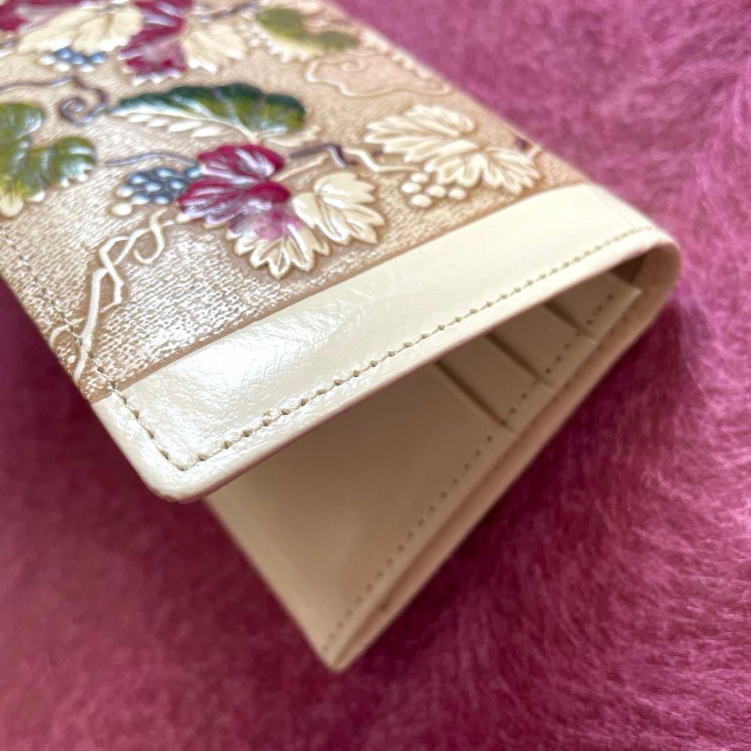 【新品】文庫屋大関 束入れ 牛革 野葡萄柄（日本製）