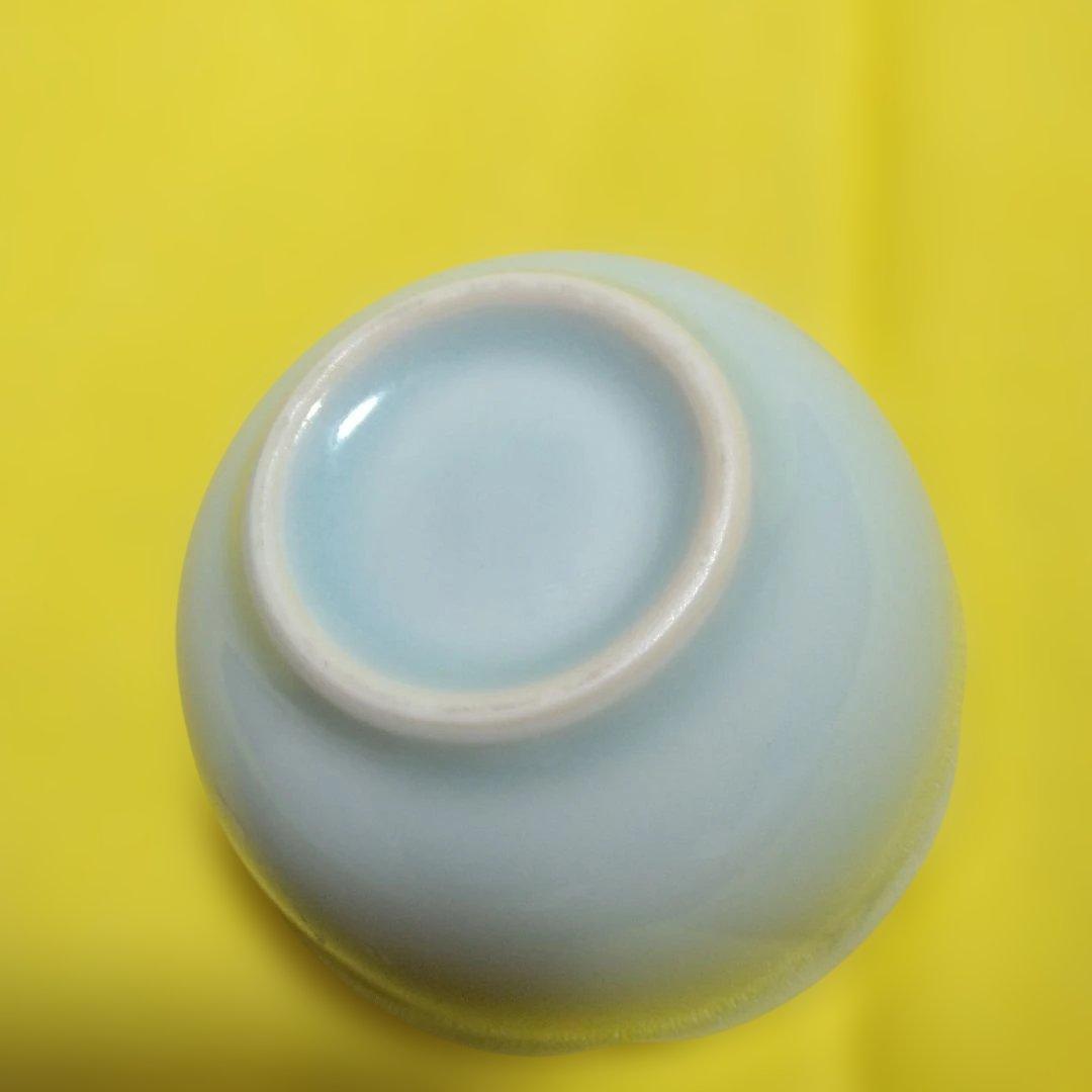 レトロ 青い花びら型小さな陶磁器30個セット