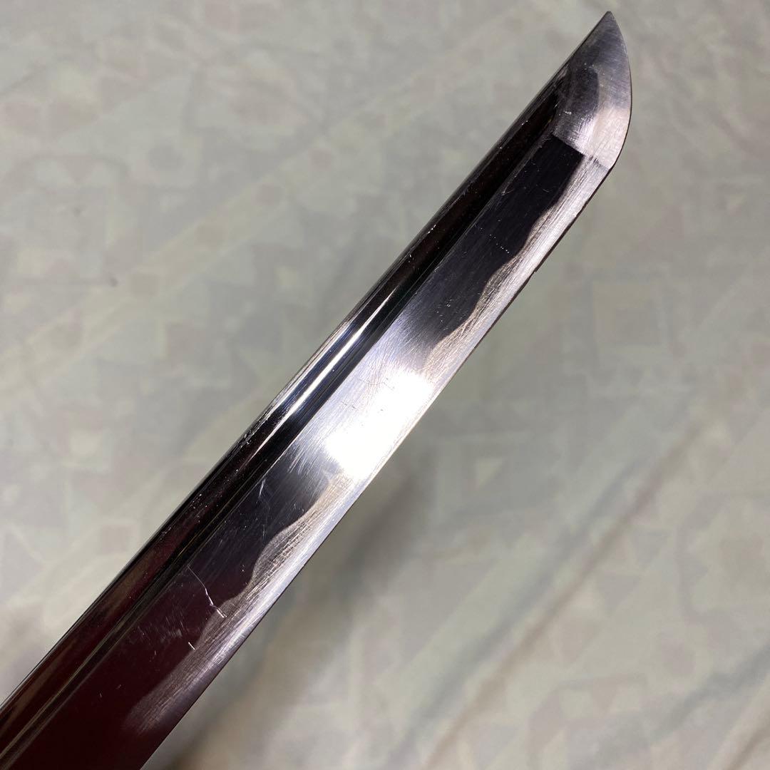 格安高級居合刀 濃緑柄 桜花透し木瓜鍔 螺鈿桜花入黒呂鞘