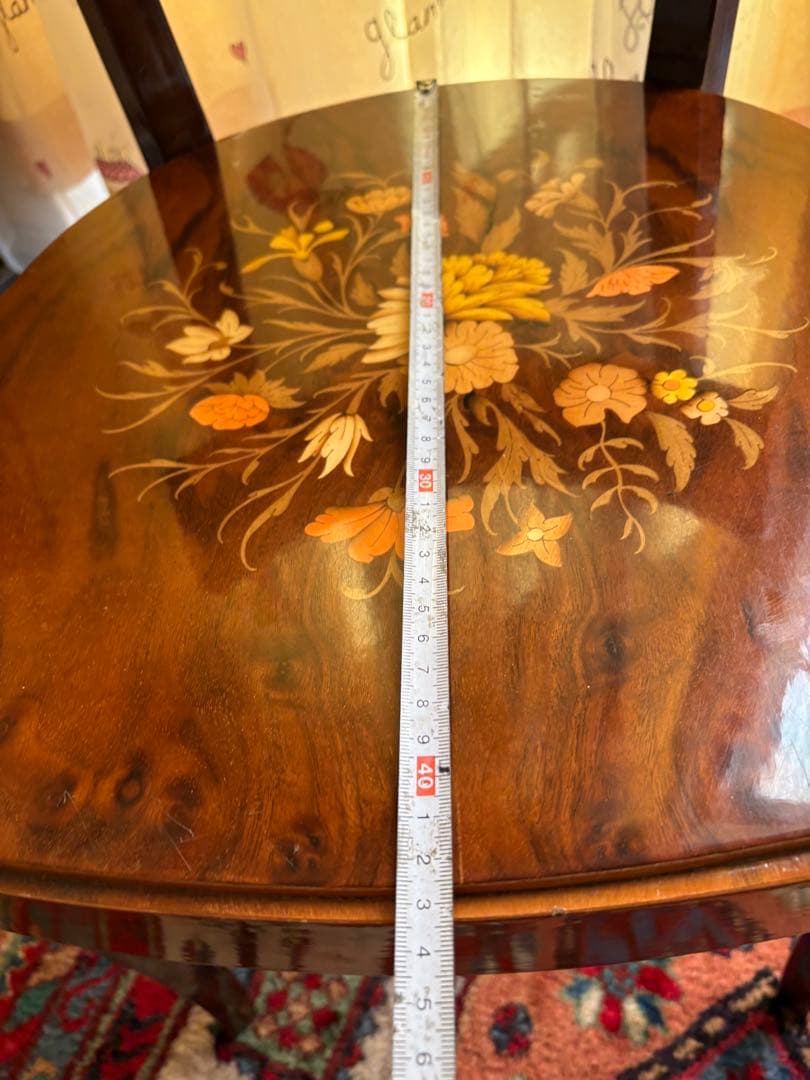 北欧　イタリア製　象嵌細工　ダイニングチェア　椅子　スツール　アンティーク　象嵌