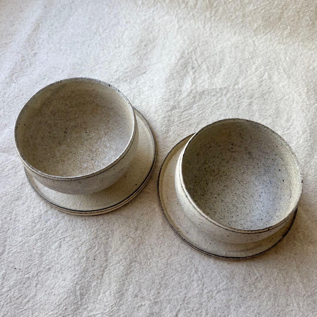 遠藤岳 カップ ソーサー 4点セット 作家 器 未使用品