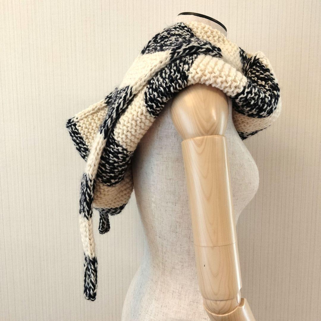 オーダー承り品　ハンドメイド　handmade　フードマフラー　リッチカジュアル