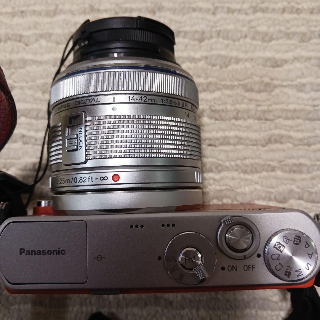 Panasonic DMC-GM1 オレンジ +OLYMPUS レンズ