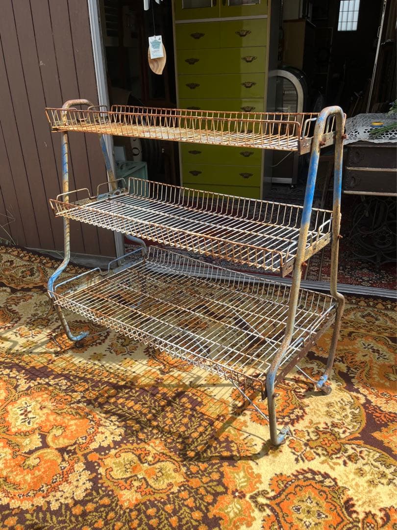 店舗 什器 インテリア アンティーク 昭和レトロ 当時物 インダストリアル