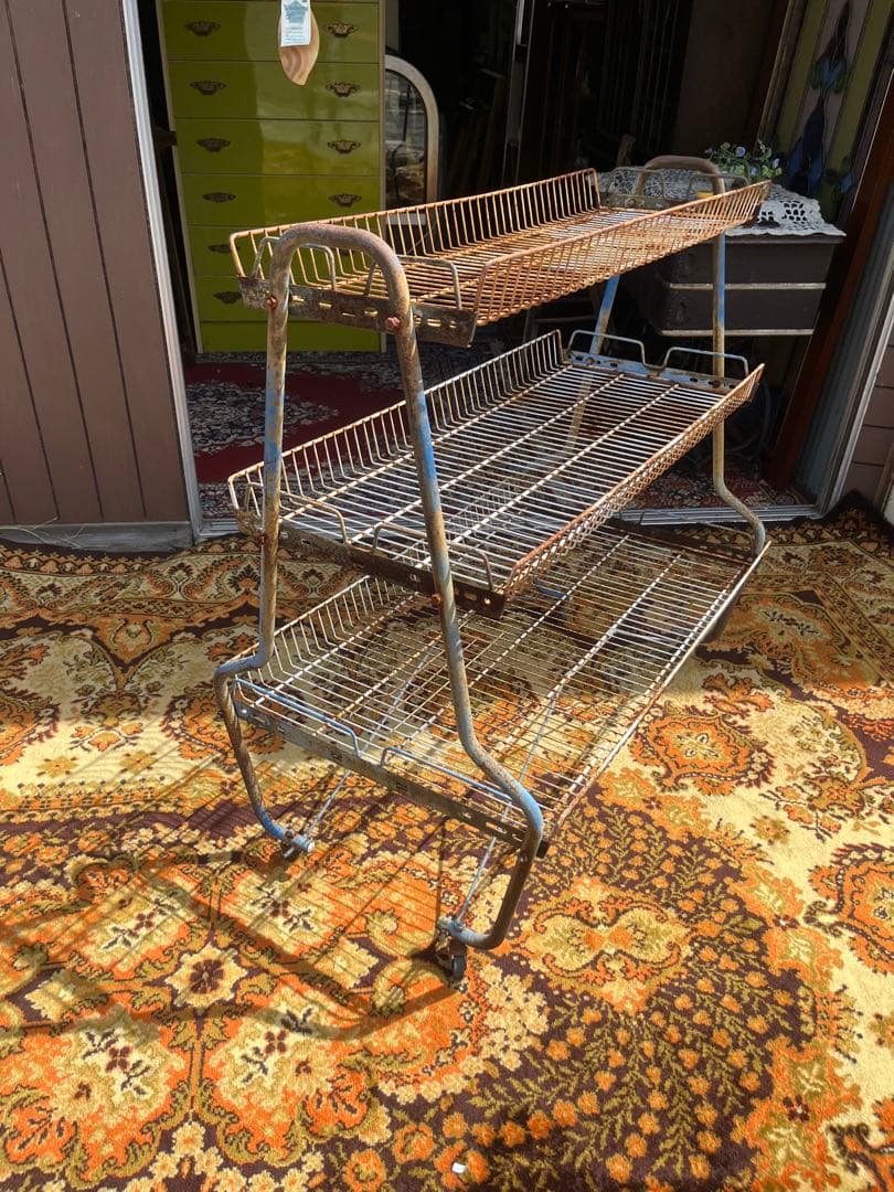 店舗 什器 インテリア アンティーク 昭和レトロ 当時物 インダストリアル