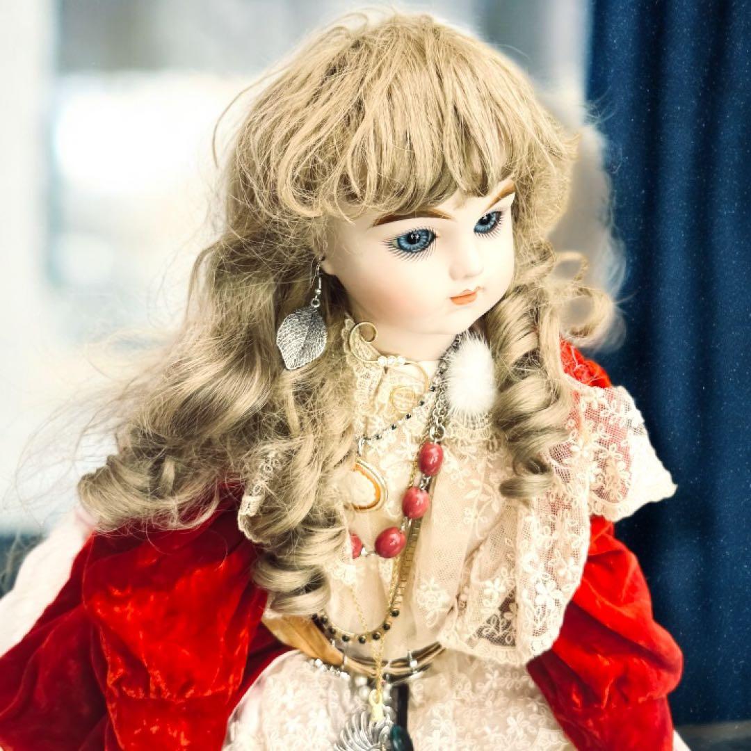 ぽてうさ ビスクドール ブリュジュン リプロ 英国風ドレス ボネ カメオ