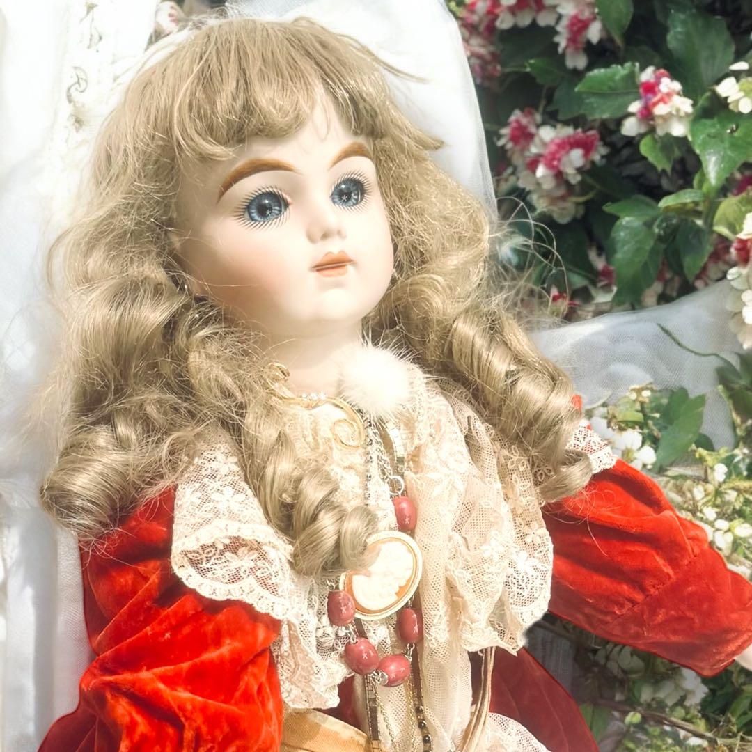 ぽてうさ ビスクドール ブリュジュン リプロ 英国風ドレス ボネ カメオ