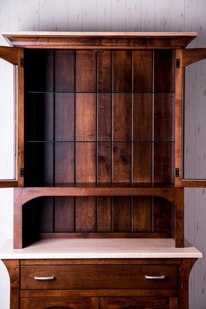 アメリカンカントリー 北米 メープル 無垢材 食器棚 ハンドメイド アーミッシュ