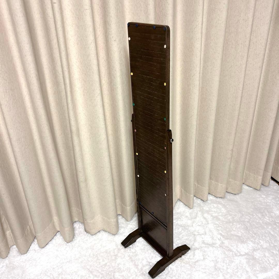 昭和 レトロ 木製 スタンドミラー 姿見 全身鏡 アンティーク モダン